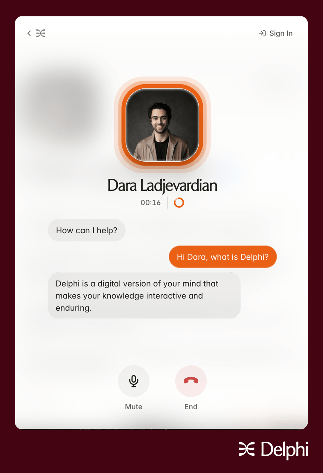 A screen capture of a Delphi digital mind conversation.