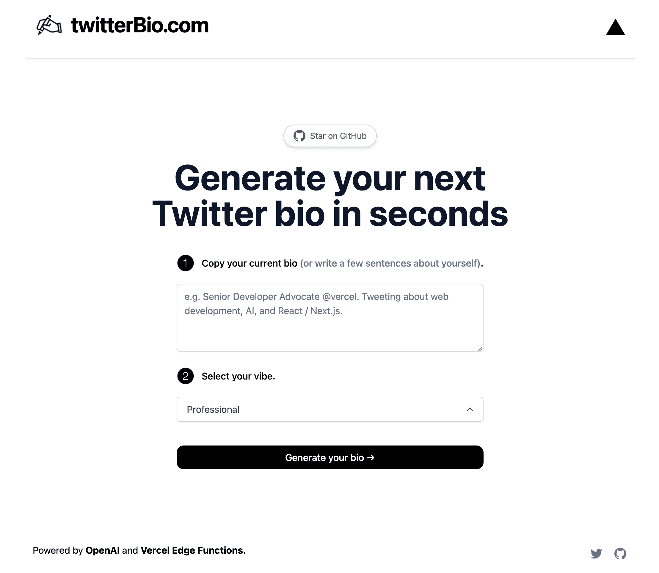 AI Twitter Bio Generator thumbnail